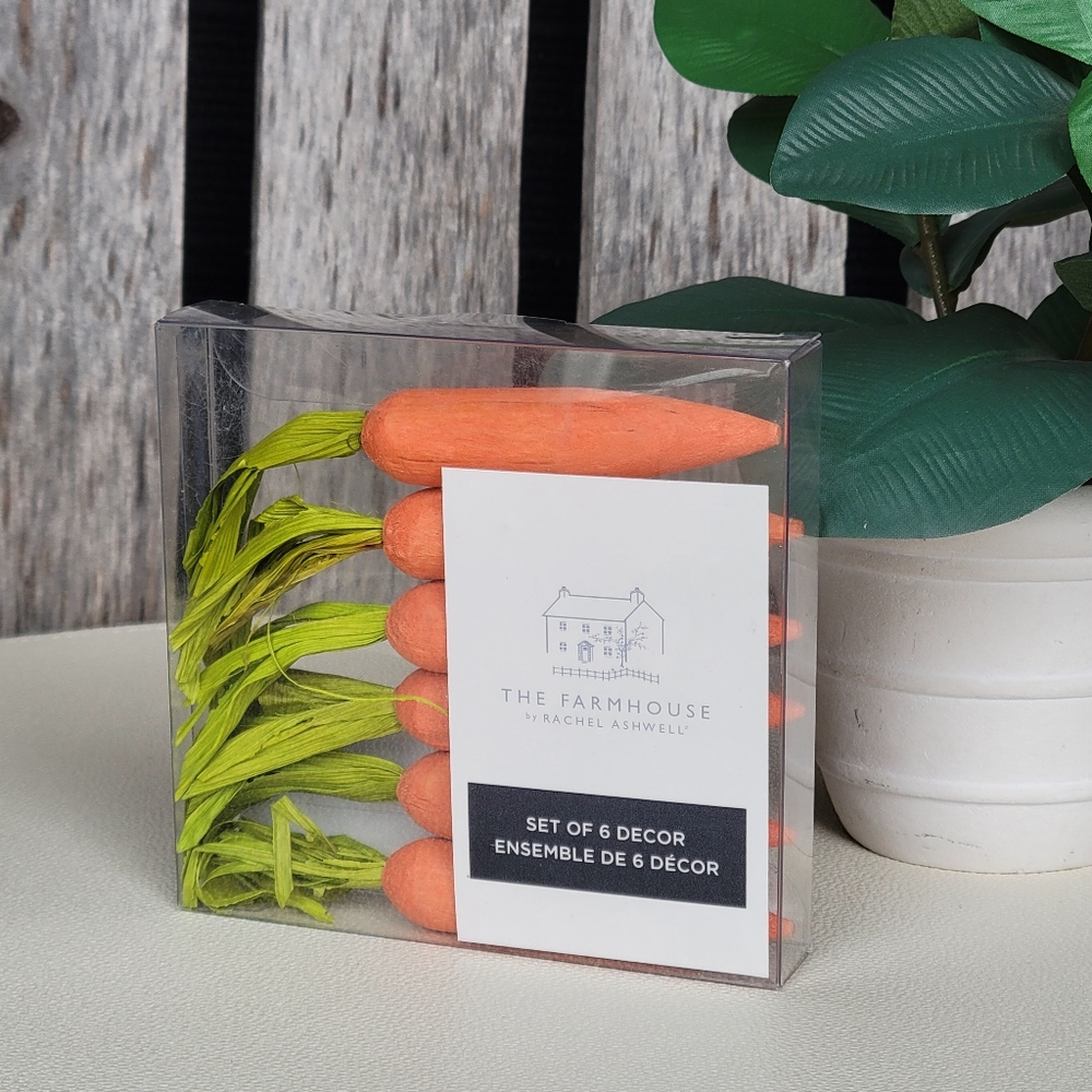 The Farmhouse Wooden Carrot Decor Set of 6 - Picture 2 of 5